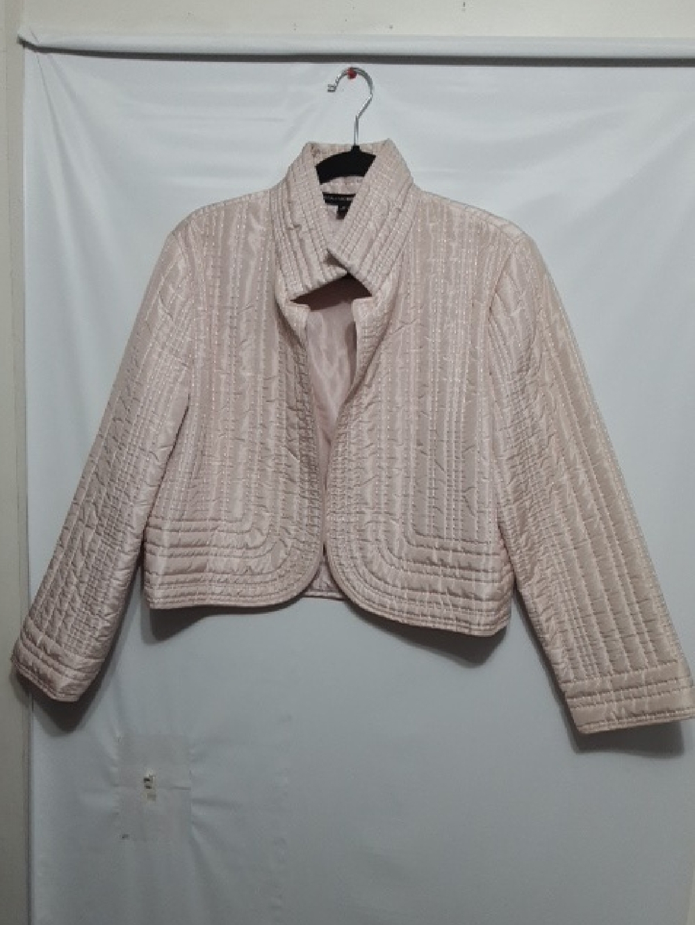 Linda Allard Ellentracy Cropped Quilted Women's Jacket in Light Pink
